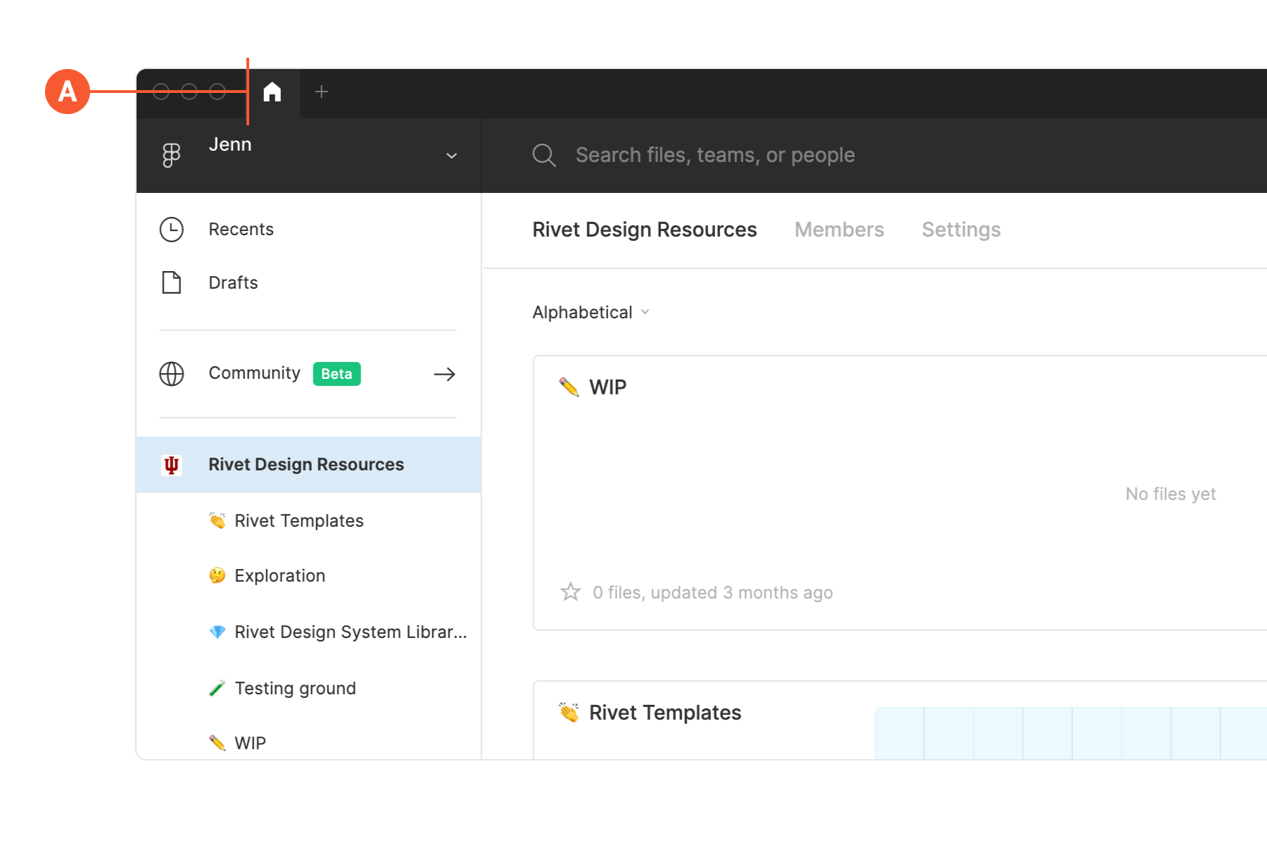 Figma interface