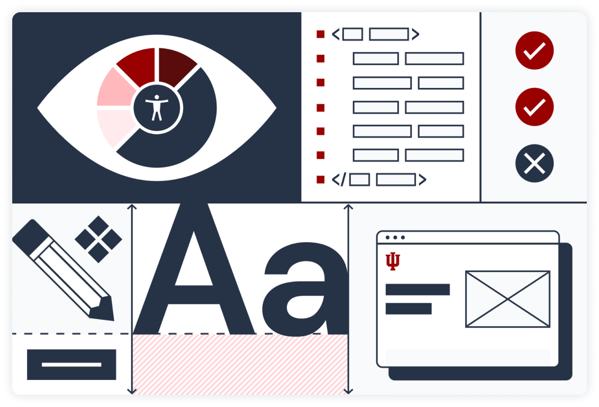 Abstract illustration depicting multiple aspects of the design system